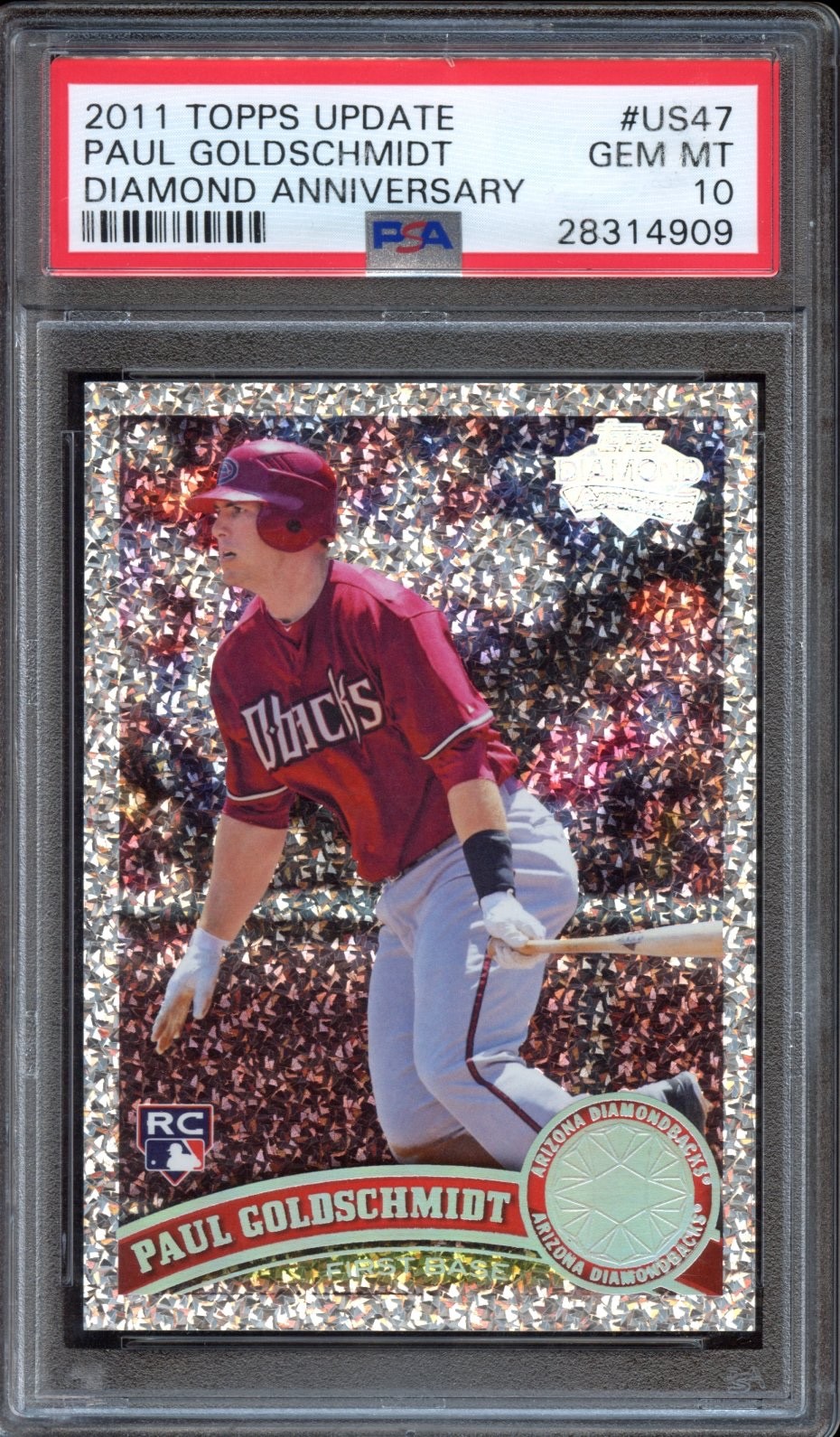 2011 Topps Update Paul Goldschmidt #US47 (Diamond Anniversary) - PSA 10 GEM MINT