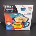 Vintage 1997 Pyrex Portables Round Dish 4.5 Qt. Glass Bowl With Lid Corning New!