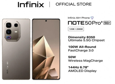 Infinix NOTE 50 Pro+ 5G 256GB+12GB Dimensity 8350 Ultimate 4nm 100x Zoom + OIS