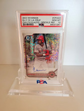 2022 Bowman Chrome Speckle Refractor Elly De La Cruz Prospect Auto 44/299 PSA 10