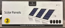 Wasserstein Arlo Ultra, Ultra 2, Pro 3, Pro 4 - White Solar Panel (3-Pack)