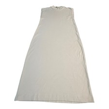 Zara Women’s Sleeveless Midi Dress Ribbed Beige Size Medium Casual Work