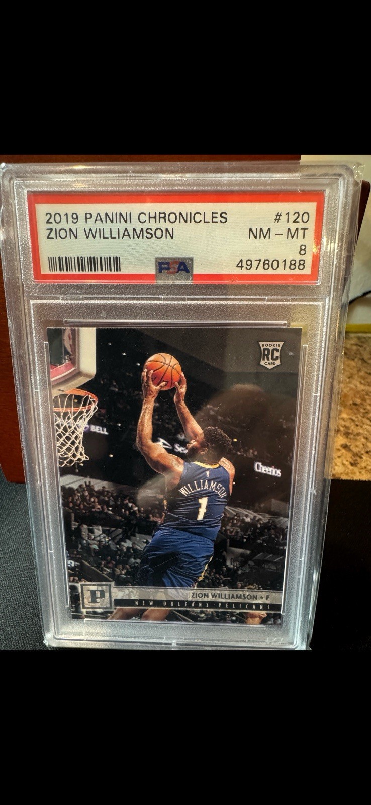 Panini 2019-20 Chronicles Zion Williamson RC #120 Base Set PSA 8 Cert 49760188