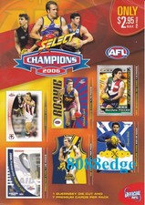 2005 SELECT AFL CHAMPIONS PROMOTIONAL FLYER PRODUCT CHECKLIST SHEET PROMO CREASE