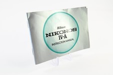 Nikon Nikonos IV-A User Instruction Manual Guide G351