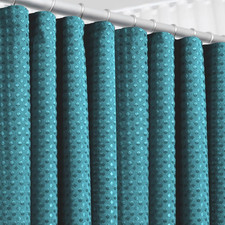 2 pack Teal Shower Curtain, Waffle Weave Heavy Duty Fabric Shower Curtain, 72