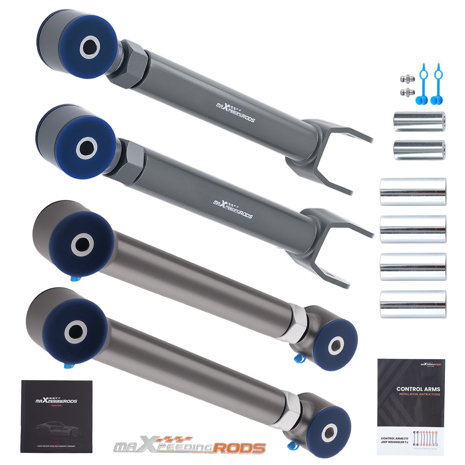 4x Adjustable Upper Suspension Control Arms for Jeep Grand Cherokee ZJ 1993-1998