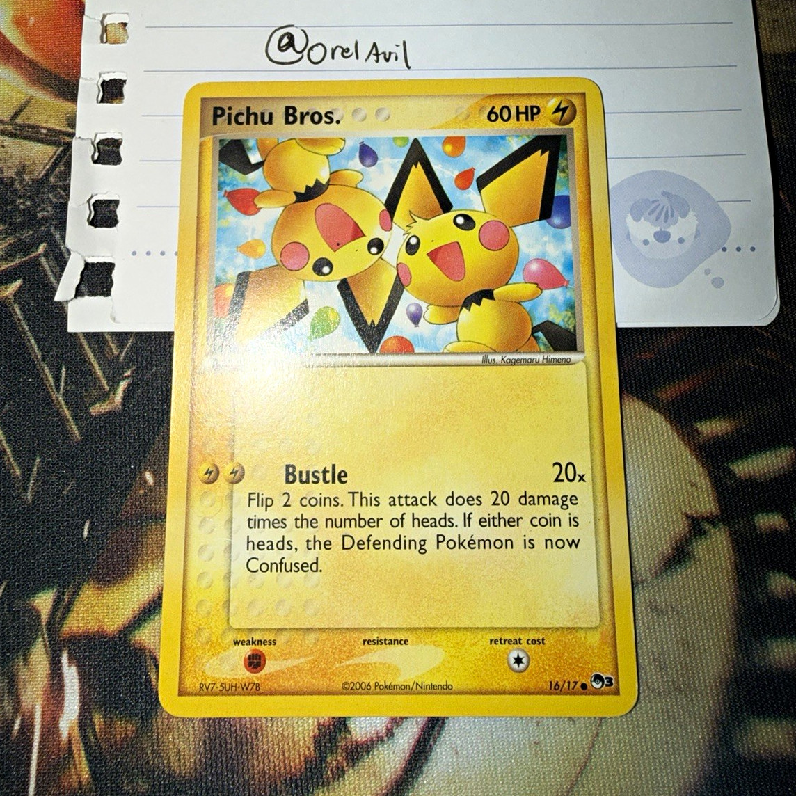 Pokemon Pichu Bros. 16/17 Promo Holo Pokemon TCG English 2006 60 HP