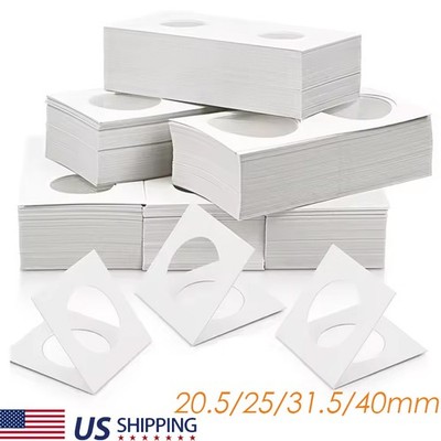 1000PC 2×2 Cardboard Coin Flips 4 Sizes for Penny Nickel Dollar Holders PVC-Free