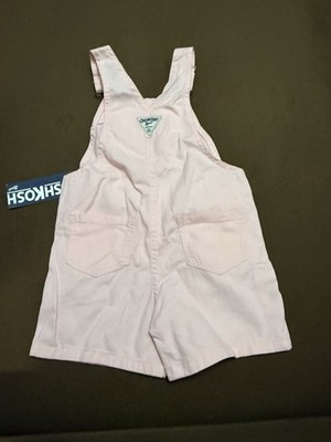 Oshkosh B'Gosh Pink Overalls Heart Pocket Girls' Size 3T Toddler