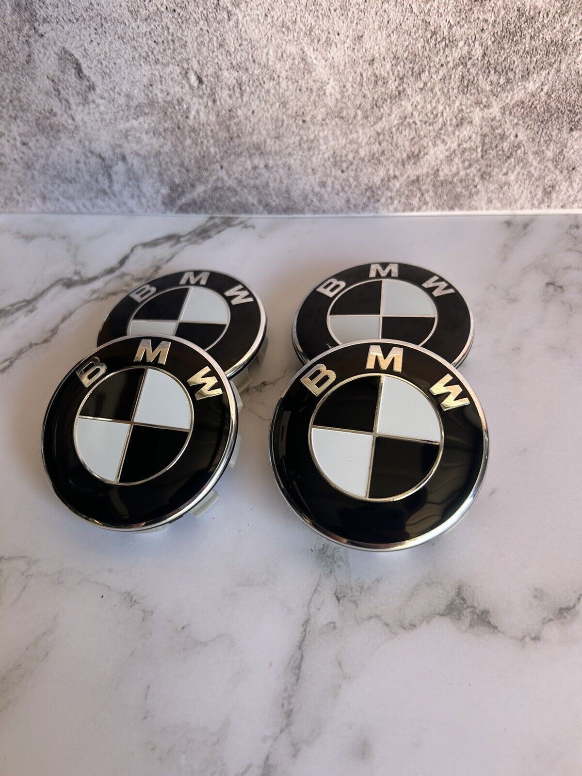 👑4PCS 68mm/2.7" BLACK Wheel Center Hub Caps Badge Emblem Fit For BMW Most Class