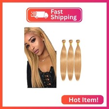 27 Honey Blonde Bundles Human Hair Straight Bundles 24 26 28 Inch Blonde Straig