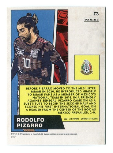 Rodolfo Pizarro Press Proof #20 Net Marvels 2021-22 Panini Donruss Road to Qatar - Picture 2 of 2