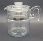 Vintage Pyrex Flameware 7759 B 9 Cup Coffee Percolator Complete Original 1960s