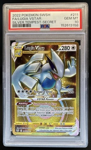 2022 Pokemon SWSH Silver Tempest Lugia VSTAR #211/195 PSA 10 GEM MINT