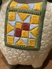 Vintage Primitive Folk Art Sheep Ceramic Pitcher Quilt Blanket — photo 9