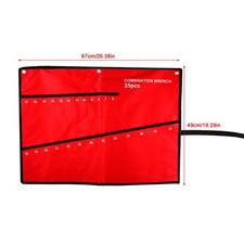 Canvas Wrench Tool Roll Storage Bag 6-32mm Sizes 25-Compartment Storage Case AU