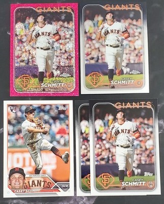 Casey Schmitt Lot of 5 Cards (1 Rookie) Topps Chrome Pink Speckle /350 Giants