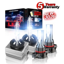 4pcs D3s Hid Front Headlight Hilo Beam 5202 Led Fog Light Bulbs Kits 6000k
