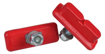 KOOL STOP Continental bicycle THREADED brake pads for Skyway Mags RED (PAIR)