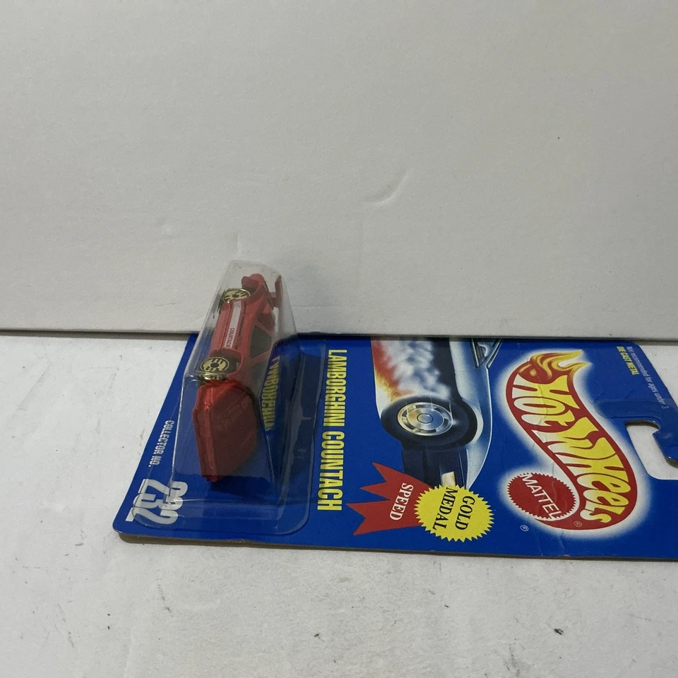 1991 风火轮兰博基尼 Countach 收藏家 #232 金牌速度红色复古 — 第 3/4 张图片