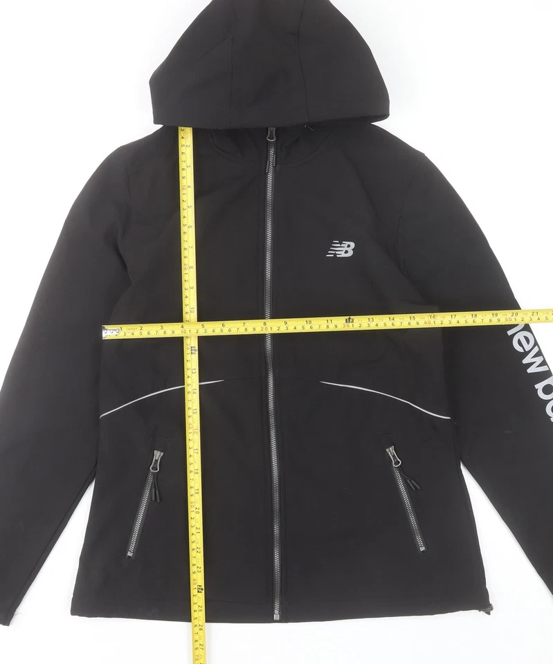 New Balance Unisex Black Softshell Hooded Jacket M Windproof - Image 2 of 4