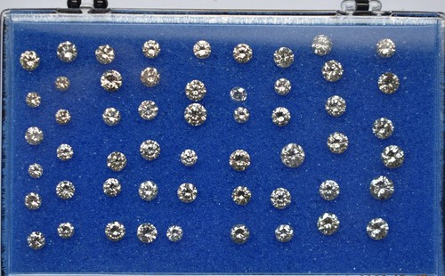 Lot of 54 ROUND BRILLIANT CUT Diamonds 12.62cttw JK-L  SI-I EYE CLEAN GOOD FIRE