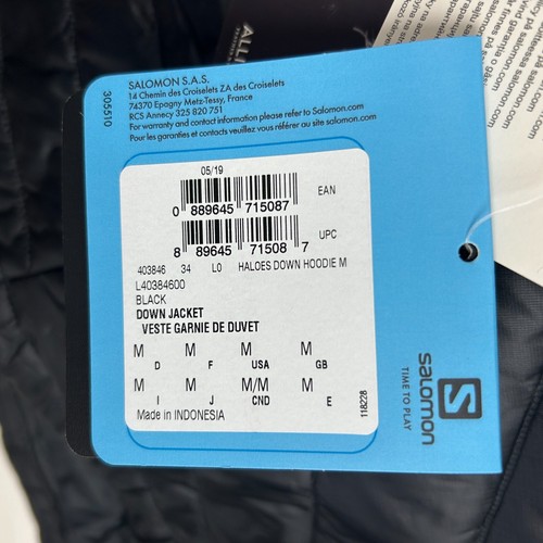 NEW Salomon Haloes Down Hoodie Jacket 700 Fill Puffer Packable Men's M $275 - Picture 10 of 12