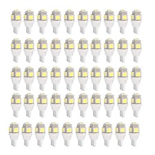 50x Super White T10 5050 5-smd Led Interior Light Bulbs W5w 192 194 158 168 2825