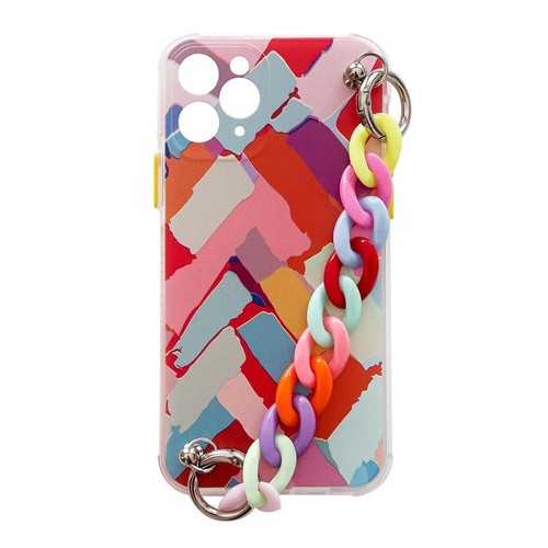 Color Chain Case żelowe elastyczne etui z łańcuchem łańcuszkiem zawieszką do Xia - Zdjęcie 1 z 9
