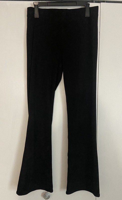 American Eagle Pants Womens Medium Black Artist Flare Suede Stretch