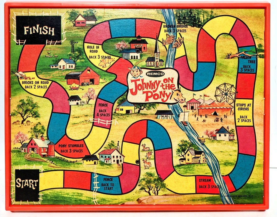 Johnny of the Pony - The On Again Off Again Game - Remco - 1959 - 99% Complete  - Image 3 of 4