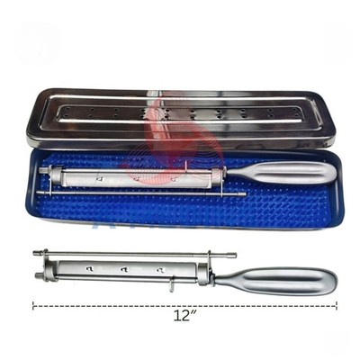 Watson Skin Graft Knife Handle Dermatone Instrument + Free 5 Blades - Steel Case