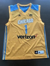 Tamera Young Chicago Sky Women Adidas Basketball 2016 WNBA Jersey Medium #1 M 