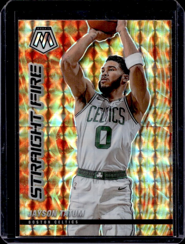 2020-21 Mosaic Jayson Tatum Straight Fire #14 Celtics