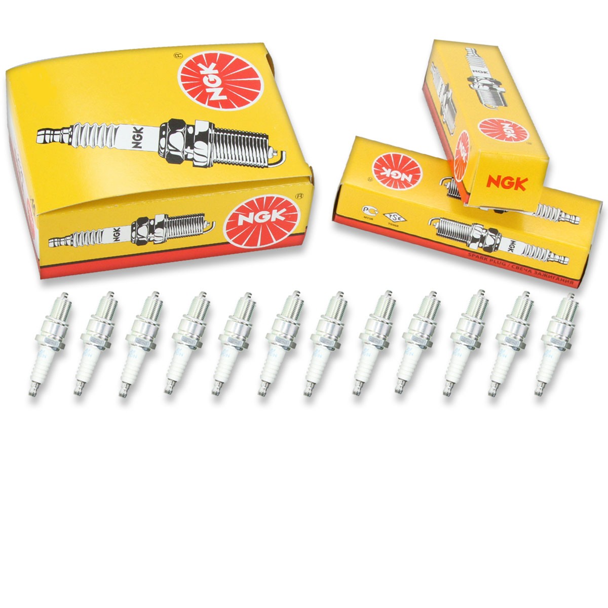 12 pcs NGK Standard Spark Plugs for 1978 Jaguar XJS 5.3L V12 - Engine Kit bv