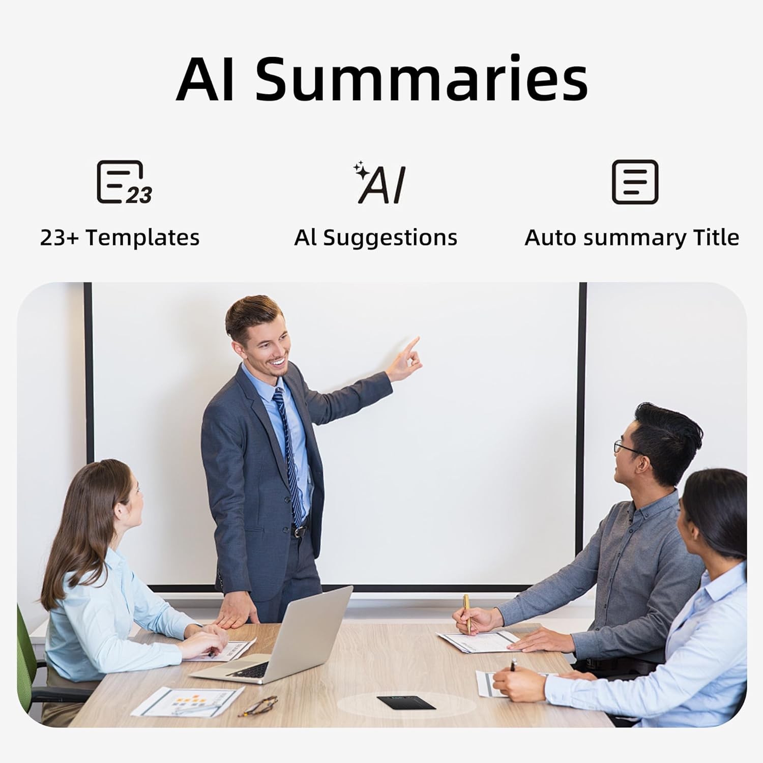 AI Voice Recorder 64GB Smart Voice Recorder W/ Transcribe AI Su Supports 112 Lg