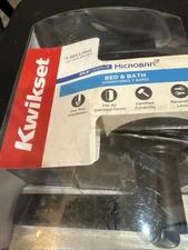 Kwikset Hollis Matte Black Door Lever Bed And Bath Privacy