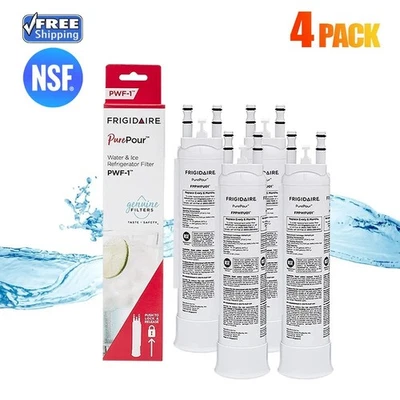 4 Pack Frigidaire FPPWFU01 PWF-1 Refrige PurePour Water &Ice Filter New