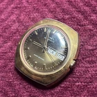 1977 Timex Automatic Viscount Brown Day Date Tiger's Eye Dial Runs 38MM