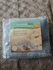 BreathableBaby Breathable Mesh Crib Liner Blue NEW in Package