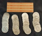 1964 Roll of 40 Washington  Quarters Circulated 90% Silver