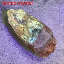 Petroleum Crystal Fluorescence Skeletal Golden Oil Quartz Mineral Specimen E172