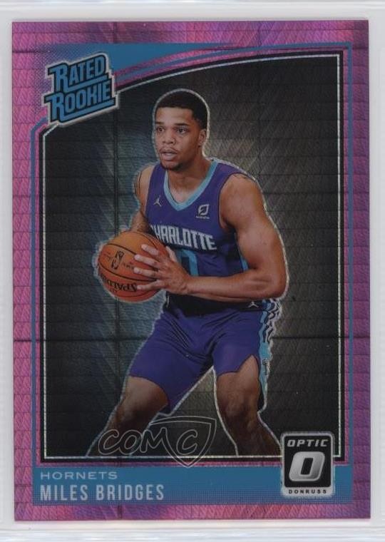 2018 Panini Donruss Optic Rated Rookie Pink Hyper Prizm Miles Bridges #172 0zd5