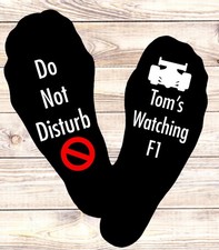 Personalised F1 Do Not Disturb Mens Socks Gift Present Racing Motor Sport