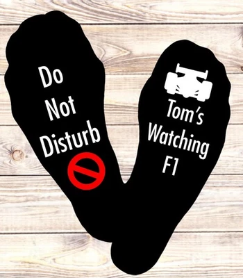 NERDYPUD Personalised F1 Do Not Disturb Mens Socks Gift Present Racing Motor Sport