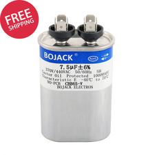 7.5 Uf 6 7.5 MFD 370V/440V CBB65 Oval Run Start Capacitor for AC Motor Run or