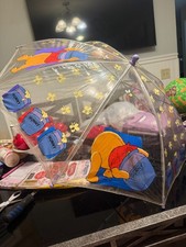 Vintage 1996 Disney Winnie the Pooh Clear Dome Umbrella