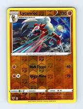 Carta Pokemon Lycanroc 095/185 rara tensione vivida reverse holo leggermente giocata