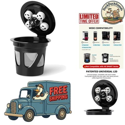 Refillable Coffee Pods with 5 Holes for Optimal Brewing - Compatible with Keurig